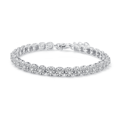 Classic Square Bezel Moissanite Tennis Bracelet (3.5ct, 18cm)

